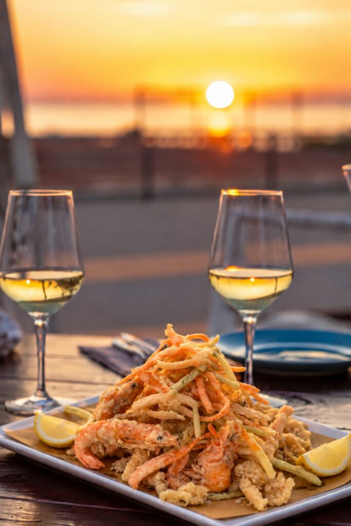 Frittura di mare da condividere durante l’apericena